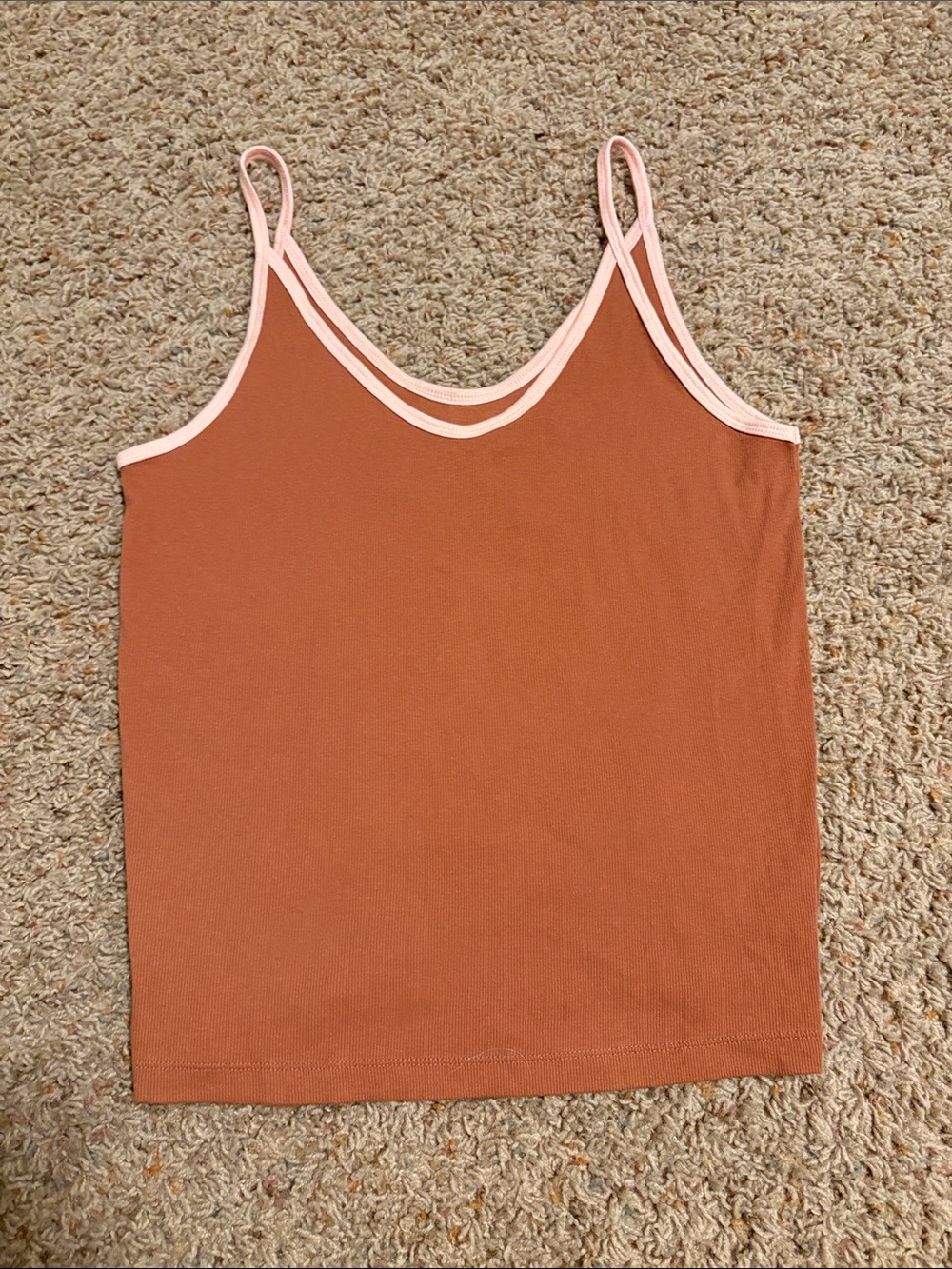 Universal Thread Rust Camisole with Light Pink Trim